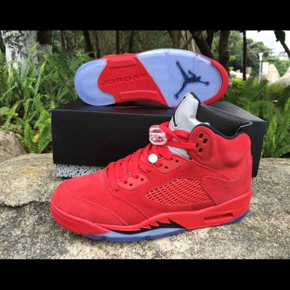 jordan 5 red and blue